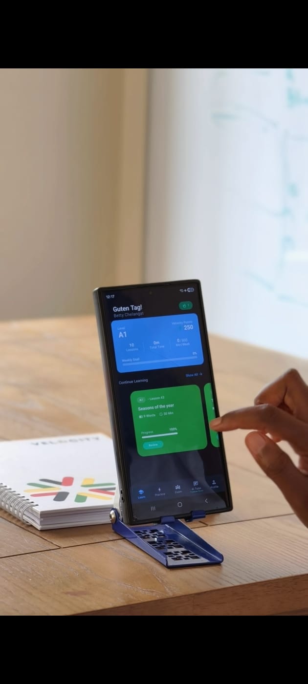 Velocity app — A1 lesson dashboard